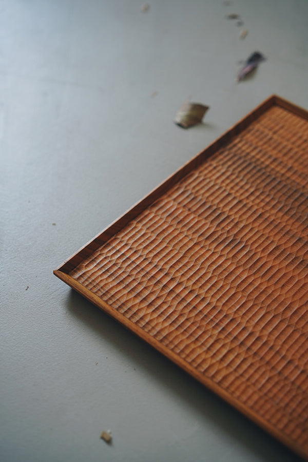 Kazunori Koutsuka - Square Wooden Tray in Japanese Cherry Wood