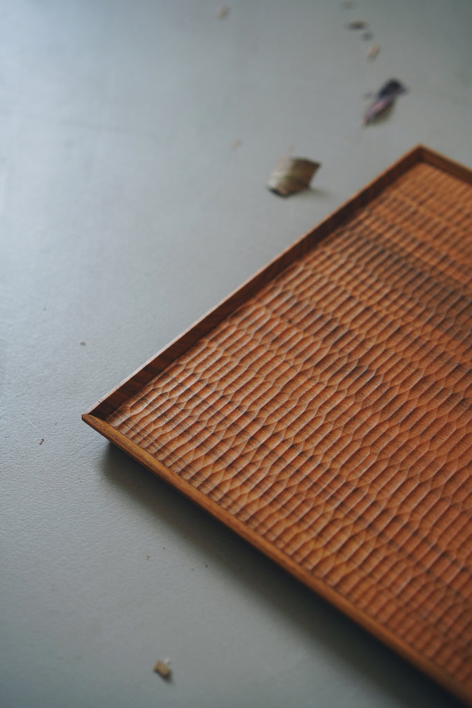 Kazunori Koutsuka - Square Wooden Tray in Japanese Cherry Wood