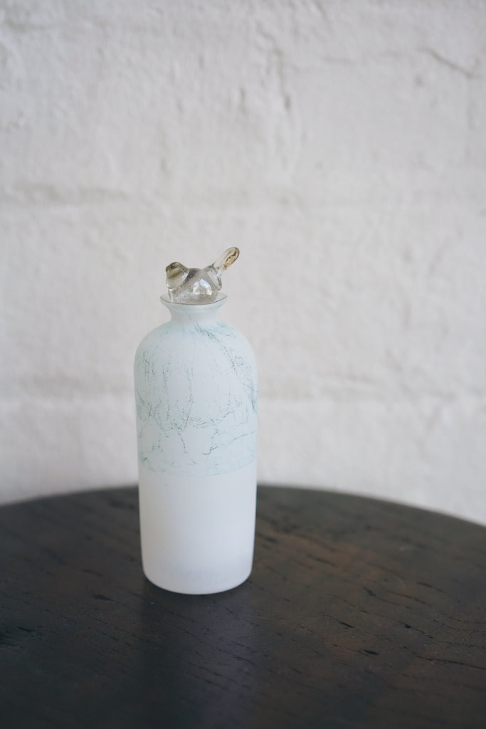 Nomichi Hashimura - Decorative Glass Bottle with a Bird Stopper (NEW)