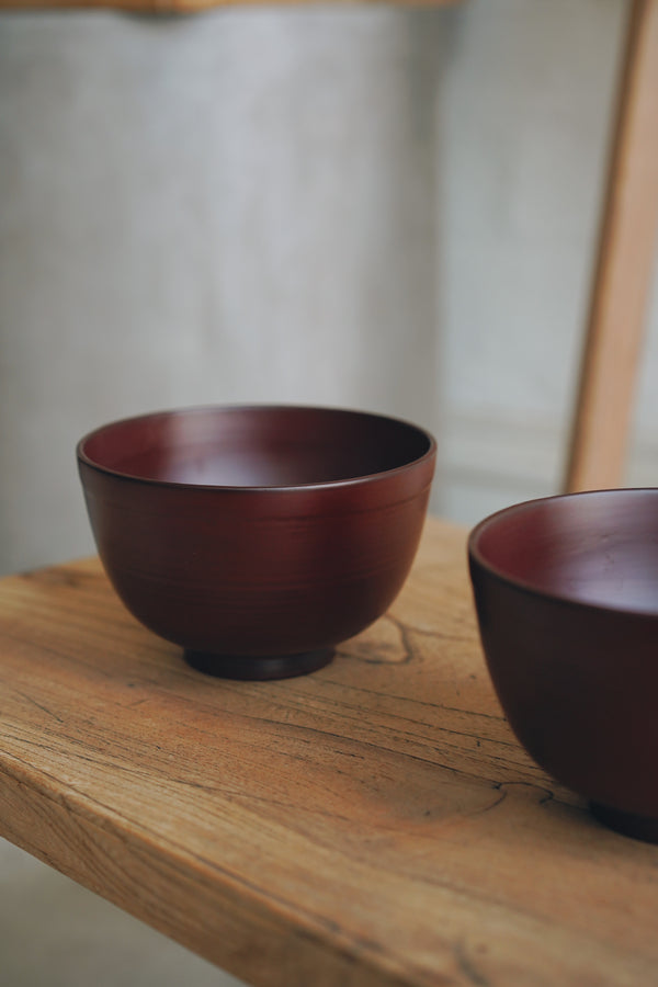 Junko Yashiro - Chawan in Vermilion Lacquer