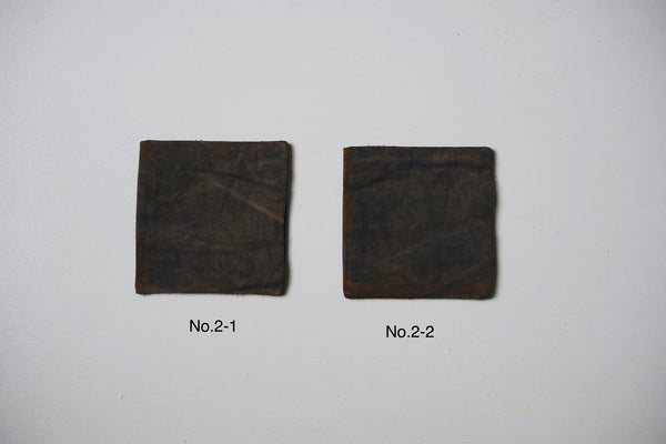 Keiko Murakami - #2 Hand-dyed persimmon & rust dyed coasters dark tone (LAST ONE)