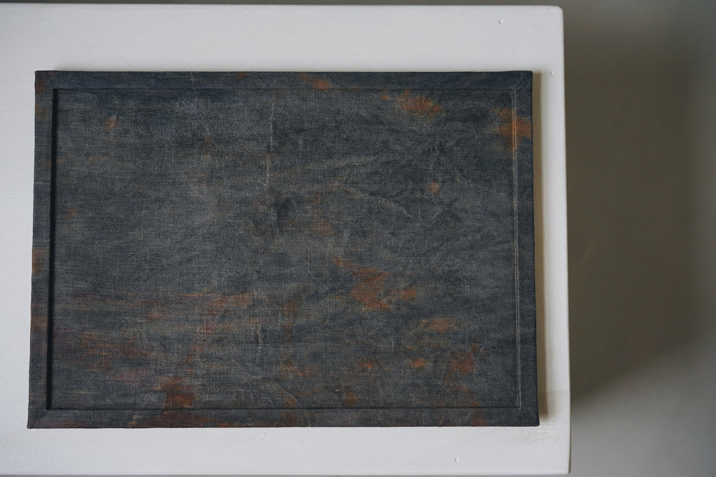 Keiko Murakami - #6 Hand-dyed persimmon & rust dyed tea tray