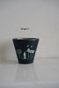 Momoko Otani - Black Cup with Cat and Lotus Flower (OM16)