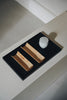 Keiichi Murakami - #10 Rectangular black lacquered wooden tray in Japanese walnut