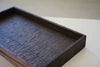 Keiichi Murakami - #12 Rectangular black rust lacquered wooden tray in Japanese camphorwood