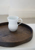 Keiichi Murakami - #4 Black lacquered round wooden tray in Japanese walnut