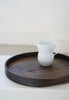 Keiichi Murakami - #4 Black lacquered round wooden tray in Japanese walnut