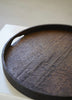 Keiichi Murakami - #3 Black lacquered round wooden tray in Japanese walnut