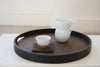 Keiichi Murakami - #3 Black lacquered round wooden tray in Japanese walnut