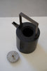 Junko Yashiro - Black lacquered wooden tea pot with hand-carved chisel pattern