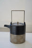 Junko Yashiro - Lacquered wooden tea pot with tin lacquered hand-drawn Karamatsu patterns (LAST ONE)