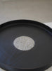 Junko Yashiro - Round wooden tray with tin lacquered motif (LAST ONE)