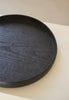 Keiichi Murakami - #5 Black lacquered round wooden tray with chiseled eye in Japanese walnut