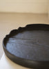 Keiichi Murakami - #5 Black lacquered round wooden tray with chiseled eye in Japanese walnut