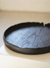 Keiichi Murakami - #5 Black lacquered round wooden tray with chiseled eye in Japanese walnut