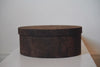 Keiko Murakami - Hand-dyed persimmon & rust dyed oval tea box storage (LAST ONE)