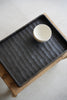 Junko Yashiro - Hand-carved herringbone wooden rectangular tray