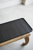 Junko Yashiro - Hand-carved Herringbone Wooden Rectangular Tray XL black