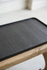 Junko Yashiro - Hand-carved Herringbone Wooden Rectangular Tray XL black