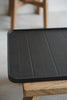 Junko Yashiro - Hand-carved Herringbone Wooden Rectangular Tray XL black