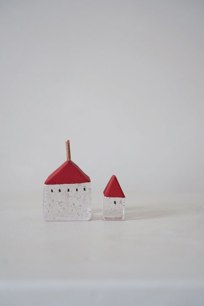 Mellow Glass - Red Roofed Houses [Price available upon request] LAST ONE
