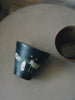 Momoko Otani - Black Cup with Cat and Lotus Flower (OM16)