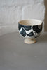 Momoko Otani - Black Flower Compote Footed Cup (OM23) LAST ONE