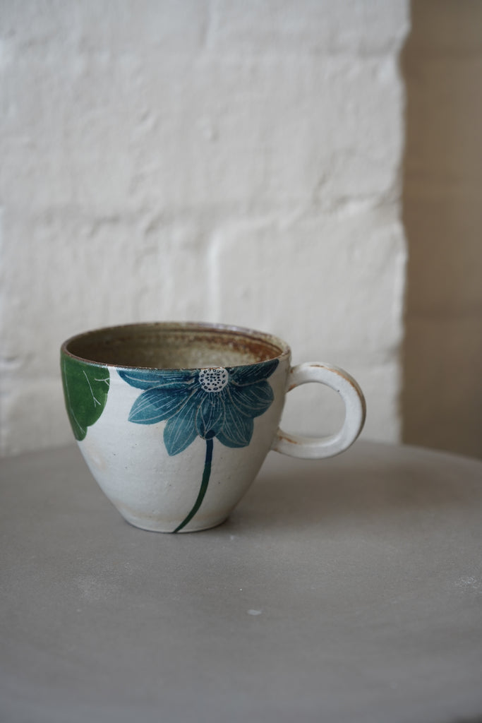 Momoko Otani - Blue Lotus Flower Mug (OM18)