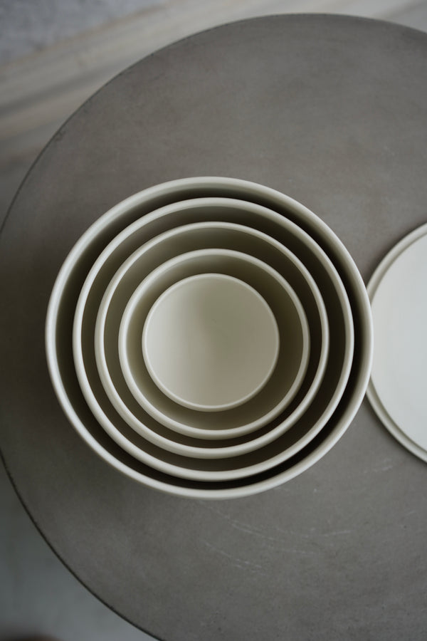 Tetsuya Otani - White Porcelain Nesting Bowl Set (OT47)