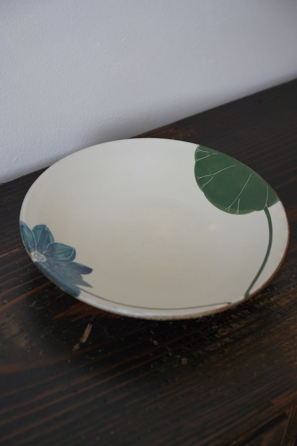 Momoko Otani - Blue Lotus Large Plate (OM9)