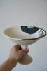 Momoko Otani - Black Flower High Footed Compote Bowl (OM24)