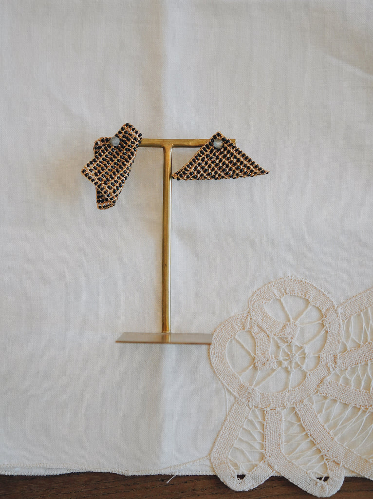 FUA Accessory - Textile Origami Pierced Earrings