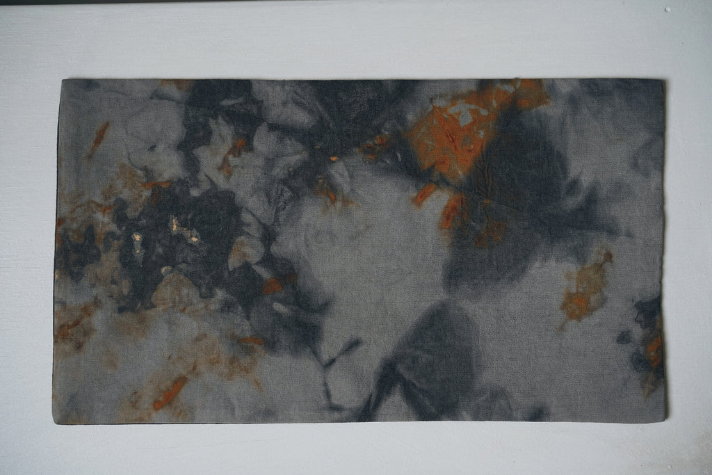 Keiko Murakami - #5 Hand-dyed persimmon & rust dyed tea mat double sided
