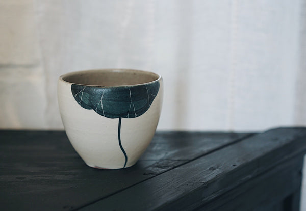 Momoko Otani - Black Lotus Flower Mug