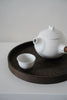 Keiichi Murakami - K-3 Black lacquered hand-carved wooden tray in Japanese chestnut