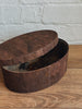 Keiko Murakami - Hand-dyed persimmon & rust dyed oval tea box storage (LAST ONE)