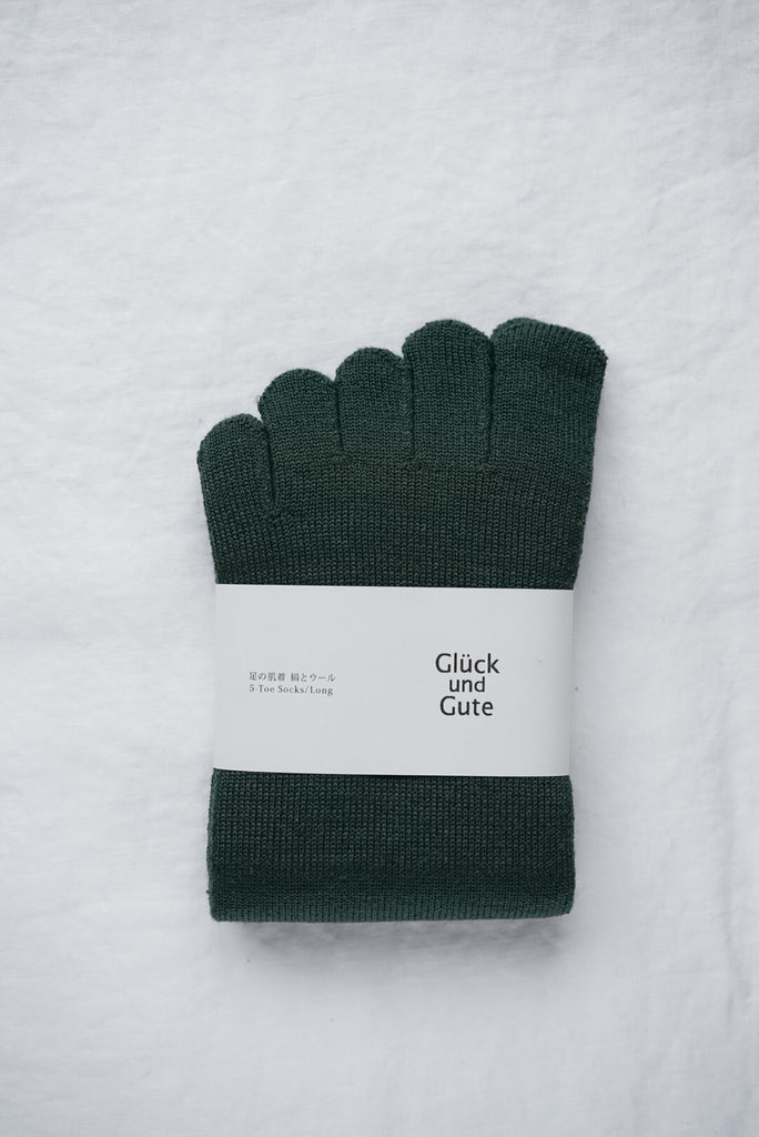 Glück und Gute - Five-toe silk & wool long socks (LAST ONE)