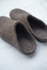 Hemskor - Wool felted slippers Brown