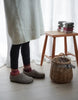 Hemskor - Wool felted slippers (loafers style) Mocha Beige