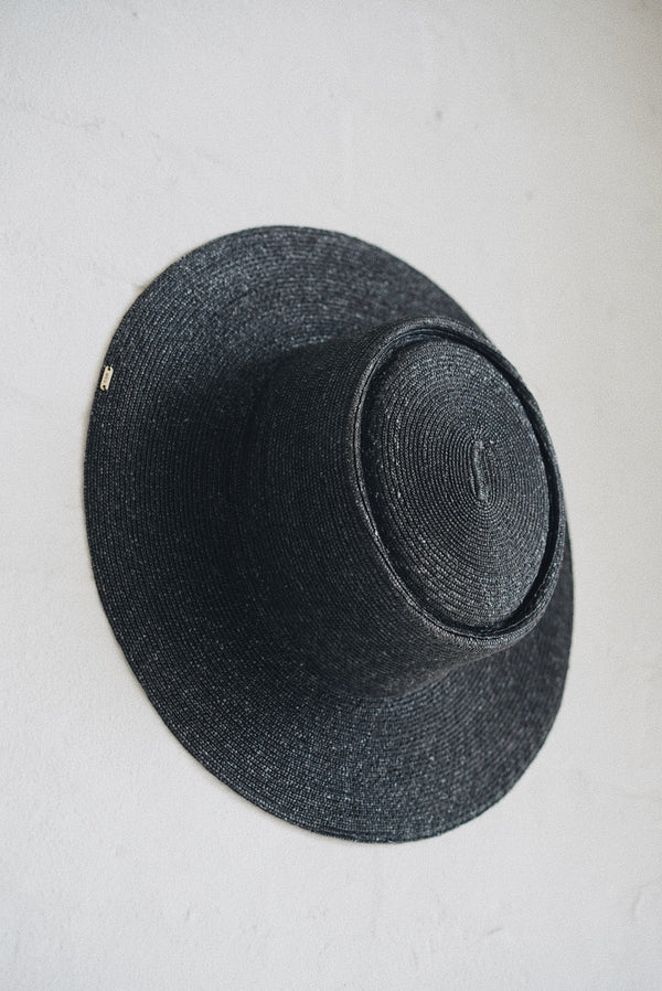 Wica Grocery - Pork Pie Fine Straw Hat Black