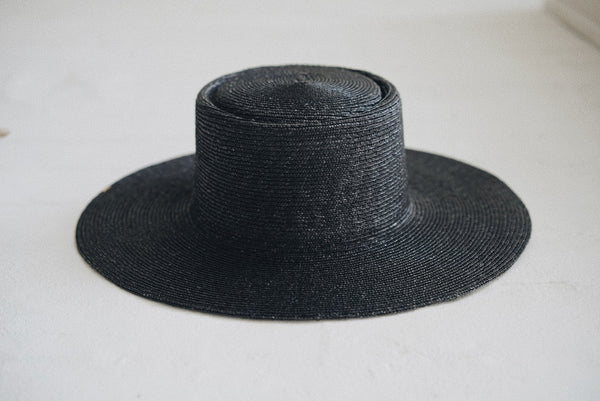 Wica Grocery - Pork Pie Fine Straw Hat Black