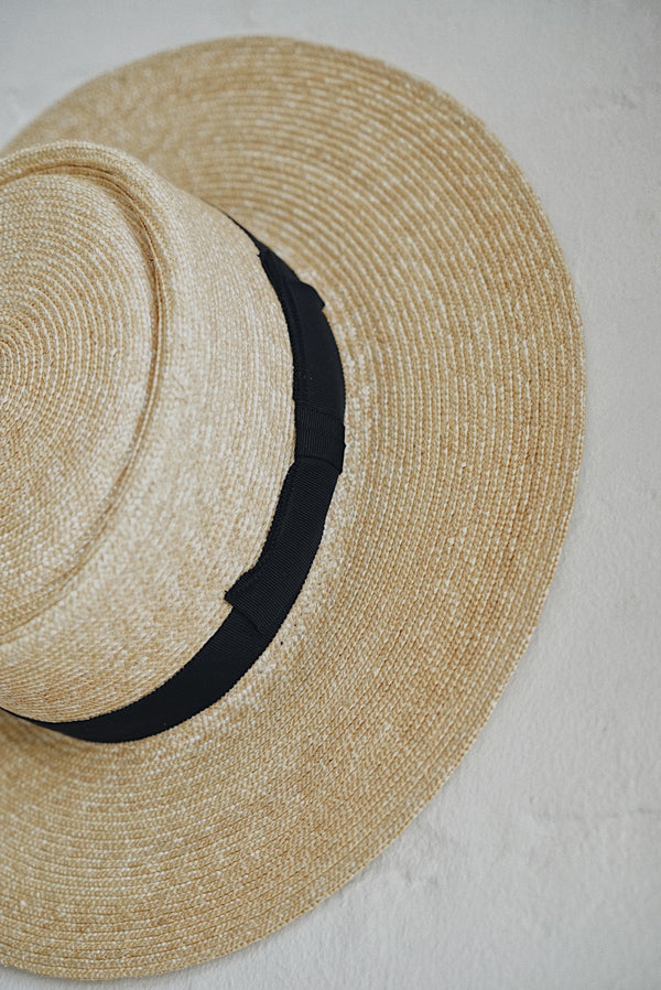 Wica Grocery - Fine Straw Hat with Black Ribbon (LAST ONE)