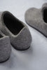 Hemskor - Wool felted slippers (loafers style) Grey (LAST ONE)
