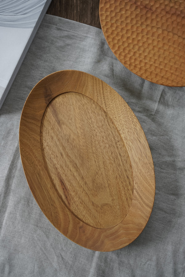 Kazunori Koutsuka - Japanese Walnut Oval Tray (LAST ONE)