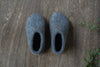 Hemskor - Wool felted booties for kids grey