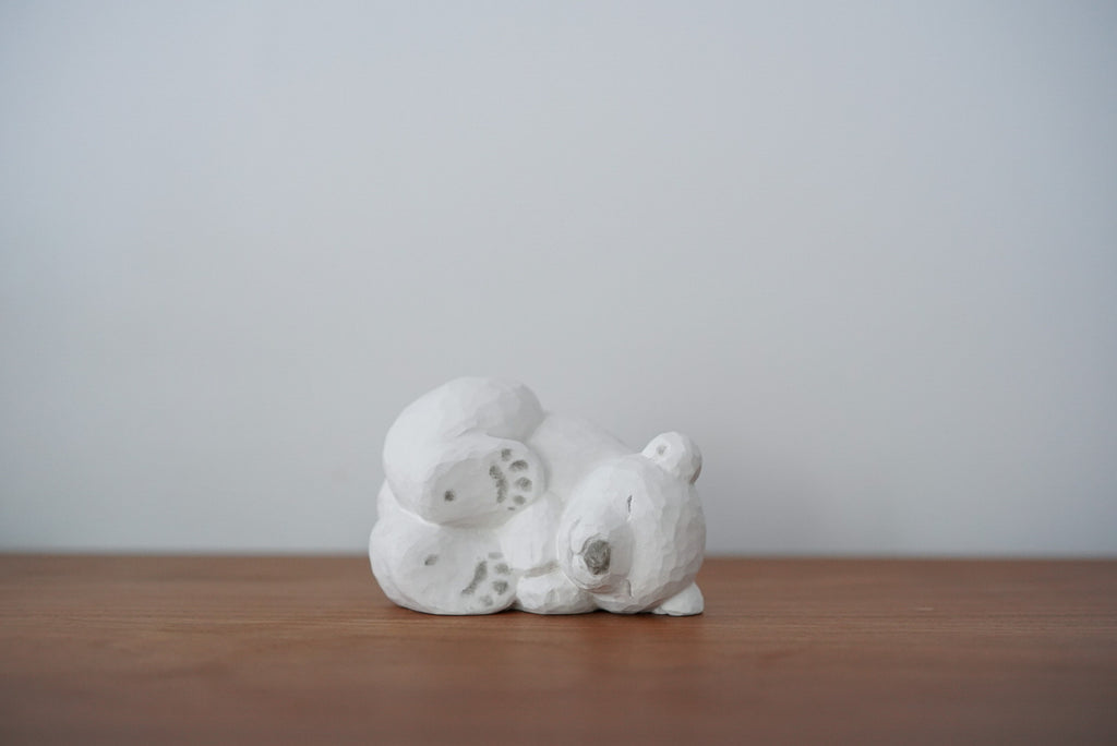 Mio Suzuki - Polar Bear Wooden Object (Curling up)