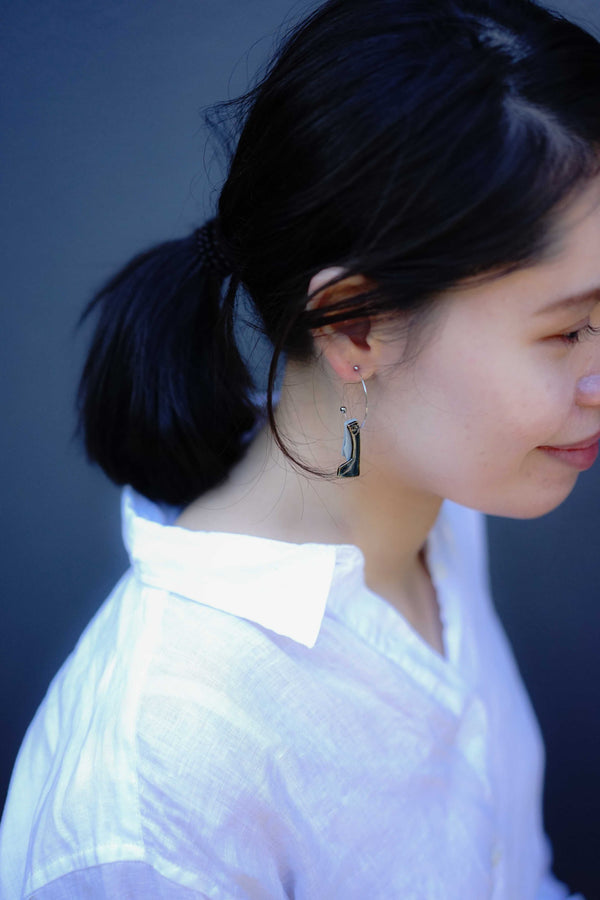 Soryu-gama - Ishizue Hoop Earrings
