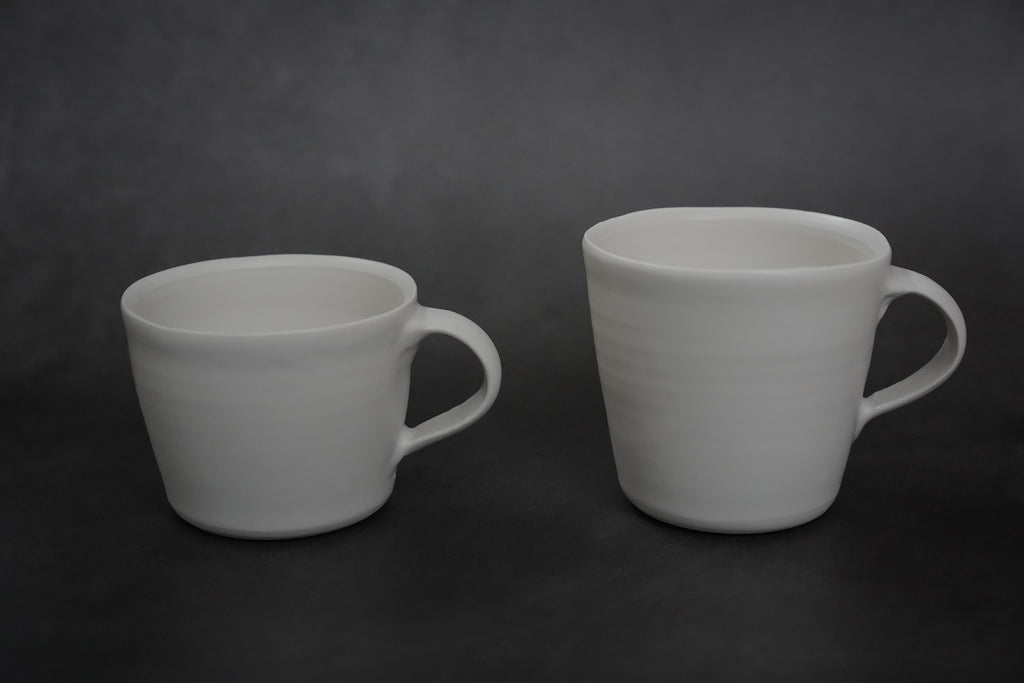 Katsufumi Baba - Matte White Porcelain Coffee Mugs (LAST ONE)