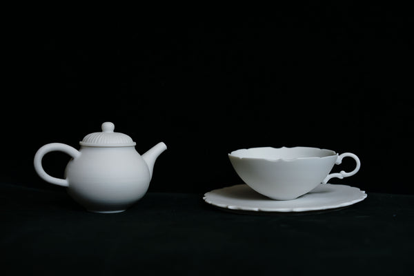 Chie Kobayashi - Rinka Tea Cup & Saucer Matte White